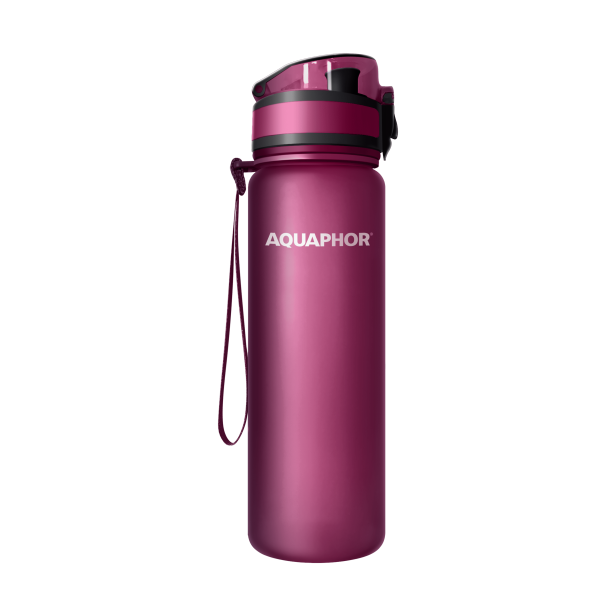 Butelka Aquaphor City 0.5l Bordowa